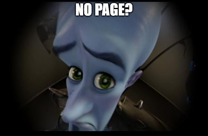 No page?